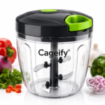 Cageify® 500ml & 900ml Multi-Function Vegetable Chopper with Pull Cord, Stainless Steel Blades & BPA Free