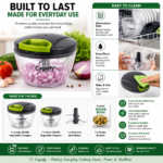 Cageify® 500ml & 900ml Multi-Function Vegetable Chopper with Pull Cord, Stainless Steel Blades & BPA Free - Image 3